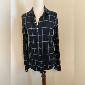 SO Black Plaid Button Down